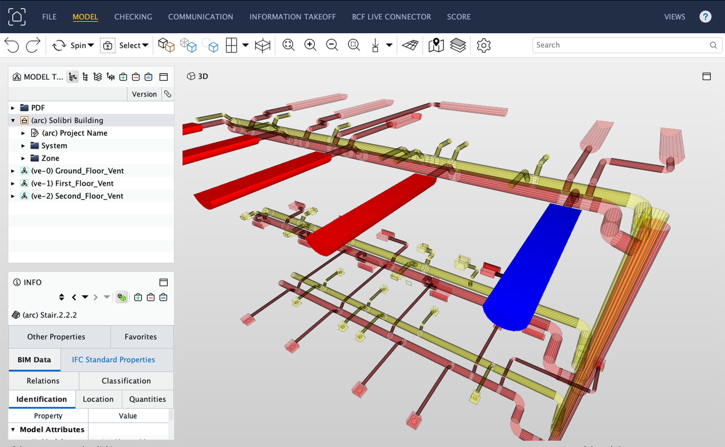 Solibri Anywhere UI Solibri building pipes short